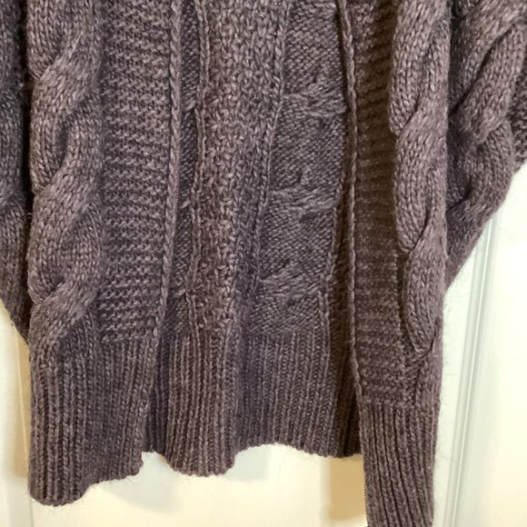 Elsamanda Women's Cable Knitted Chunky Cardigan Wool Alpaca Blend Warm Italy - Picture 4 of 8